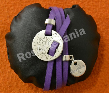 Pulsera cuero morada